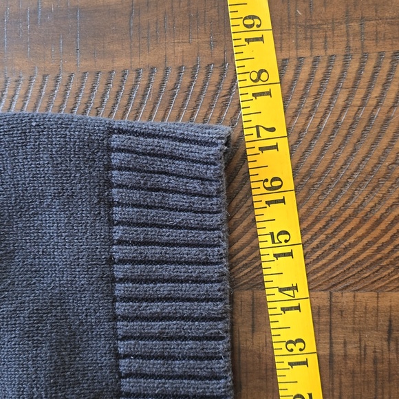 Chap's Men's Grey Fair Isle Quarter Zip Sweater Sz M - Picture 8 of 9